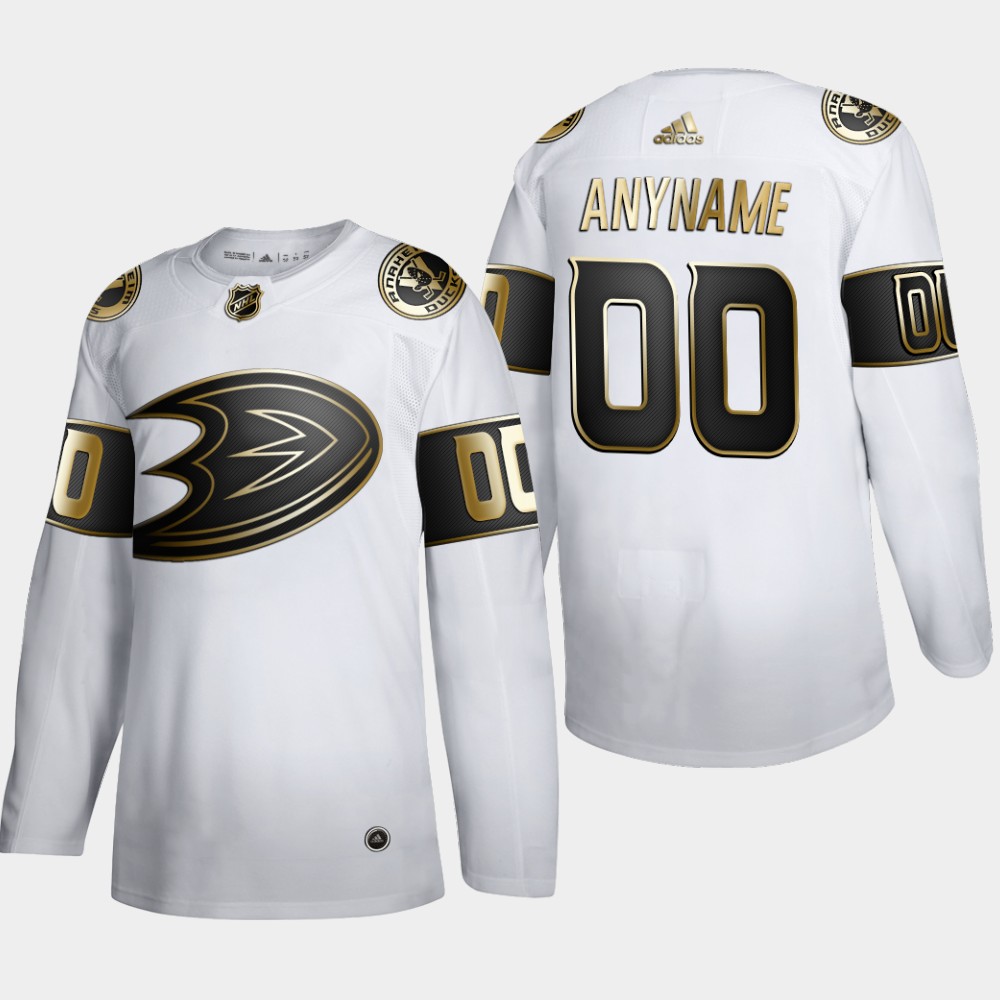 Anaheim Ducks Custom Men Adidas White Golden Edition Limited Stitched NHL Jersey->customized nhl jersey->Custom Jersey